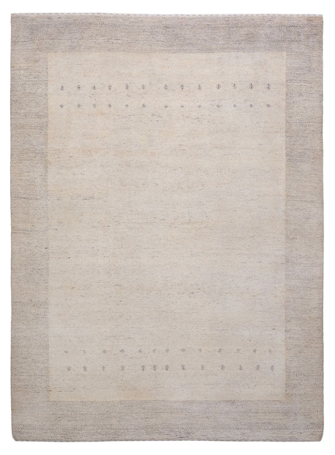 Gabbeh Teppich - Loribaft Indus - 201 x 146 cm - hellgrau