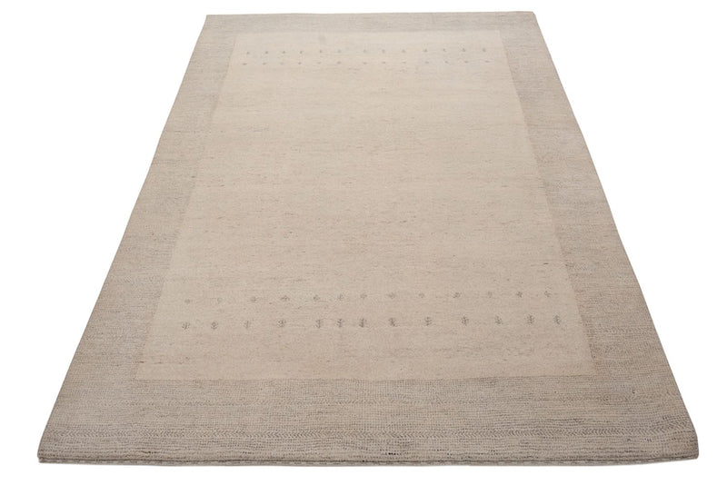 Gabbeh Teppich - Loribaft Indus - 201 x 146 cm - hellgrau