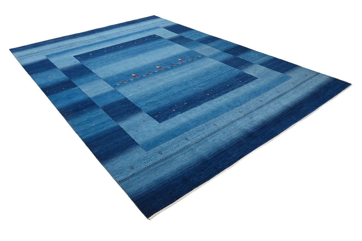 Gabbeh Teppich - Loribaft Indus - 345 x 247 cm - seeblau
