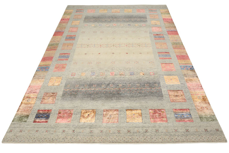 Gabbeh Teppich - Loribaft Indus - 354 x 248 cm - dunkelbeige