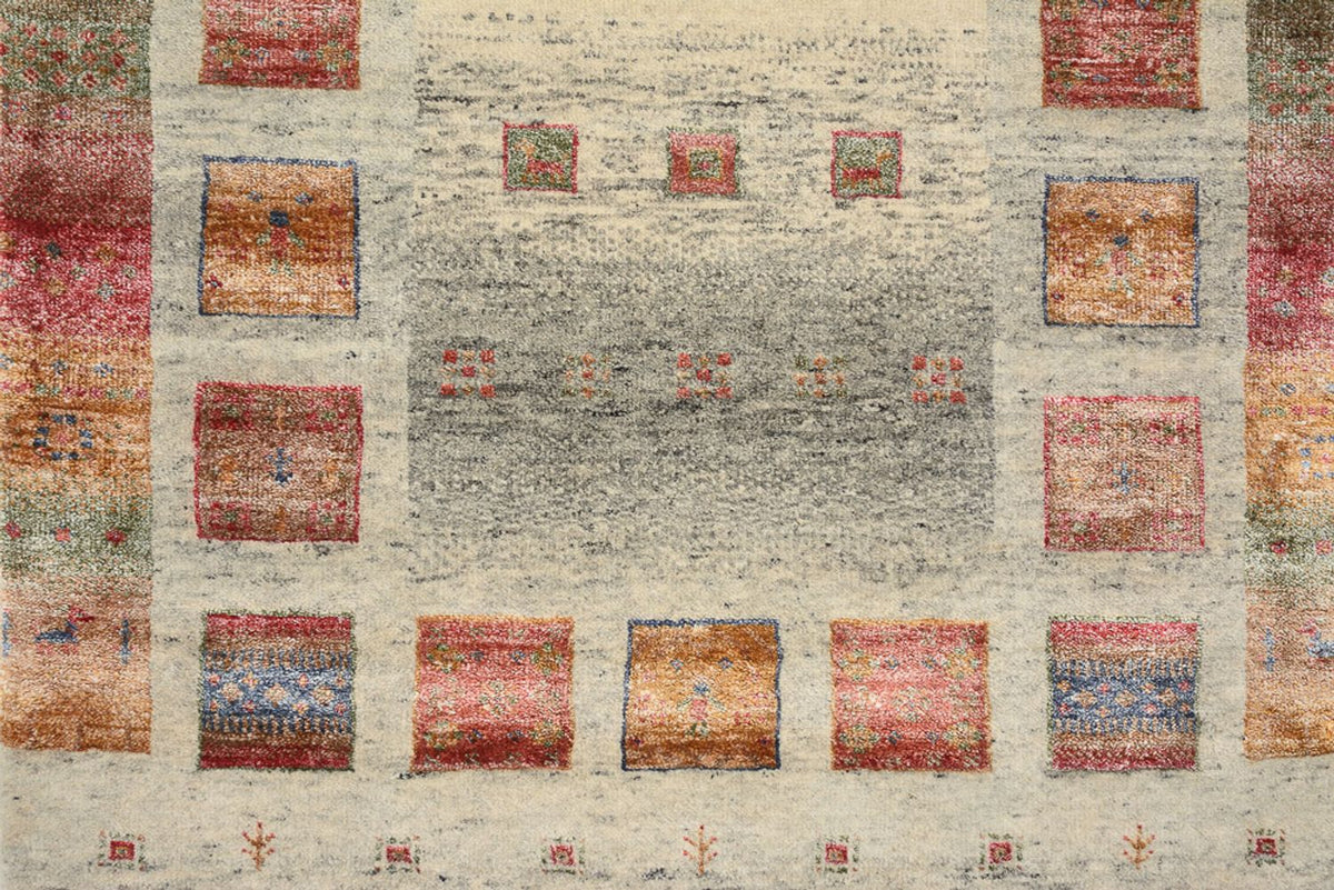 Läufer Gabbeh - Loribaft Indus - 306 x 85 cm - dunkelbeige