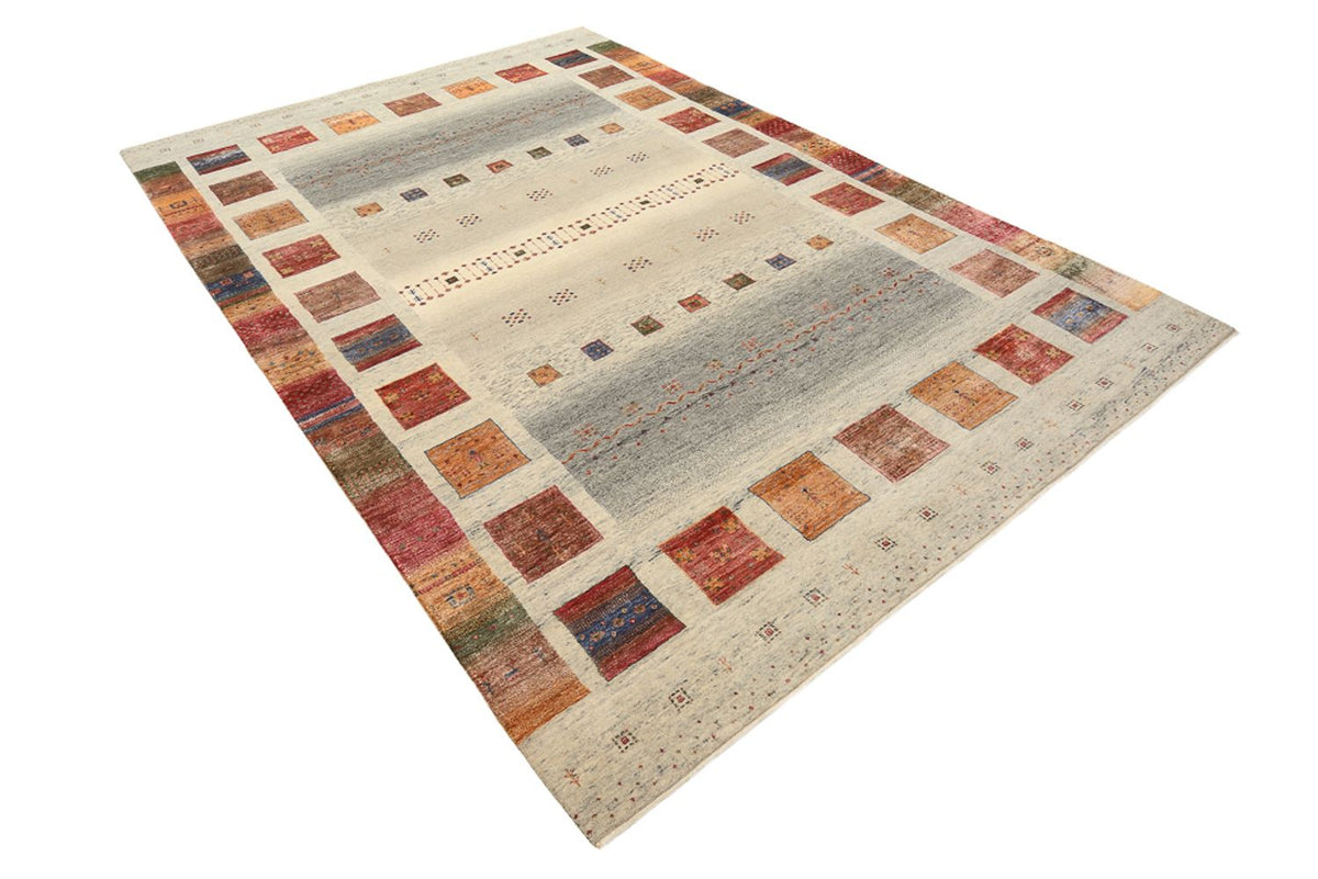 Gabbeh Teppich - Loribaft Indus - 301 x 207 cm - dunkelbeige