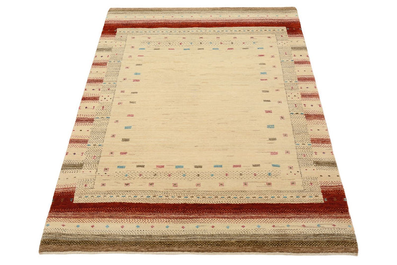 Gabbeh Teppich - Loribaft Indus - 152 x 106 cm - hellbeige