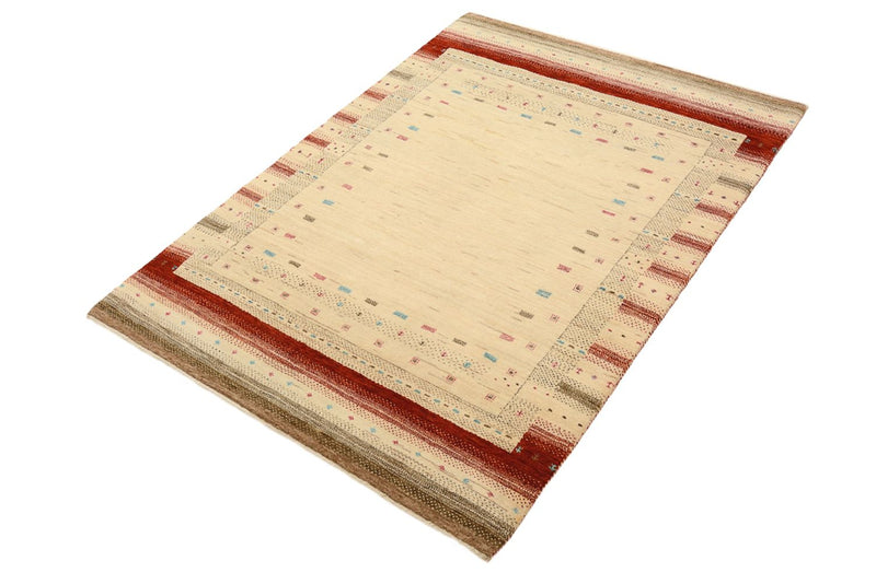 Gabbeh Teppich - Loribaft Indus - 152 x 106 cm - hellbeige