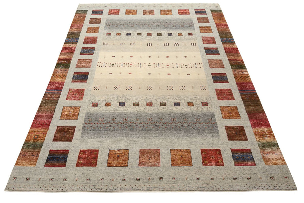 Gabbeh Teppich - Loribaft Indus - 351 x 251 cm - dunkelbeige