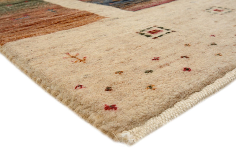 Gabbeh Teppich - Loribaft Indus quadratisch  - 204 x 202 cm - hellbeige