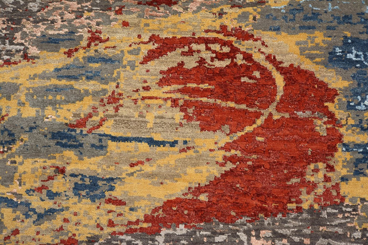 Designer Teppich rund  - 182 x 180 cm - mehrfarbig