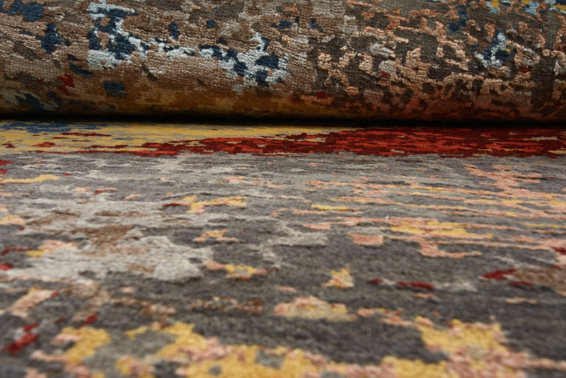 Designer Teppich rund  - 182 x 180 cm - mehrfarbig