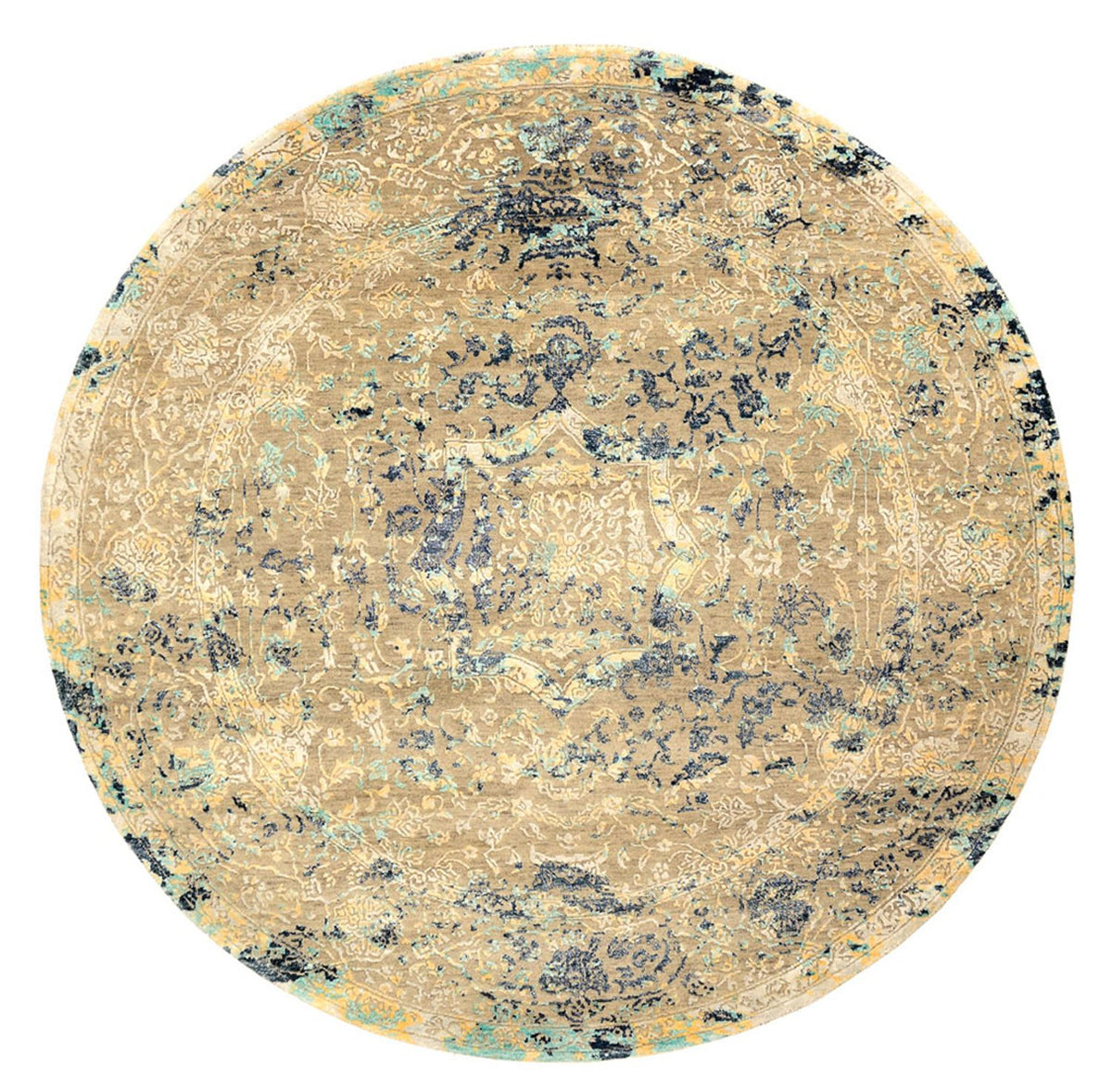 Designer Teppich rund  - 201 x 199 cm - mehrfarbig