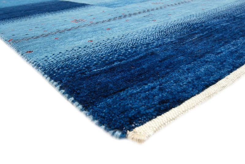 Gabbeh Teppich - Loribaft Indus - 303 x 241 cm - seeblau