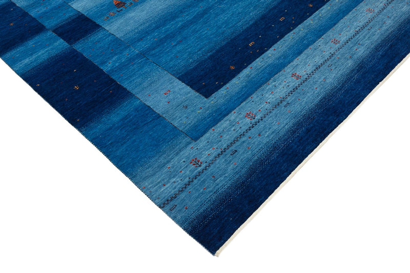 Gabbeh Teppich - Loribaft Indus - 232 x 177 cm - seeblau