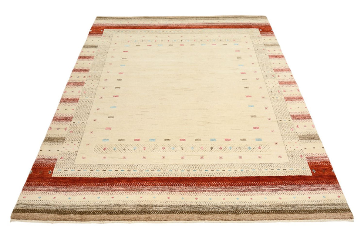 Gabbeh Teppich - Loribaft Indus - 198 x 156 cm - hellbeige