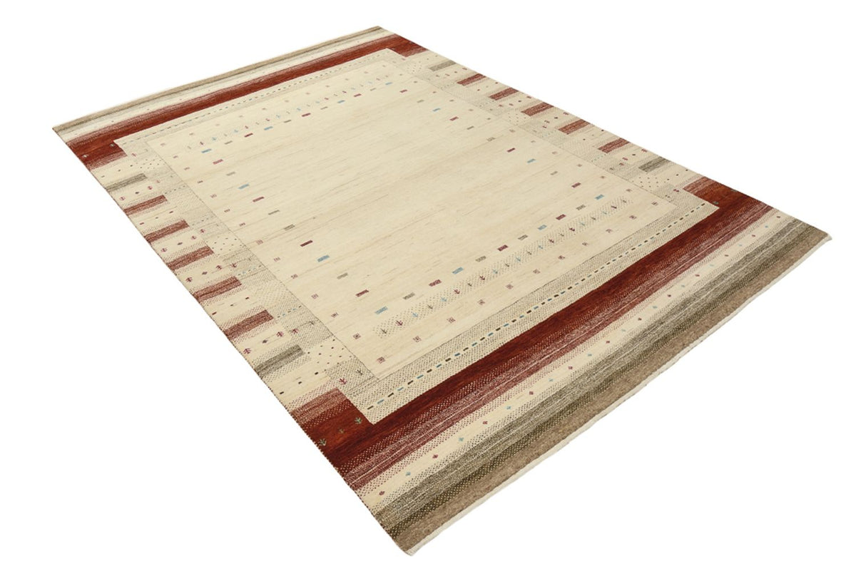 Gabbeh Teppich - Loribaft Indus - 239 x 169 cm - hellbeige