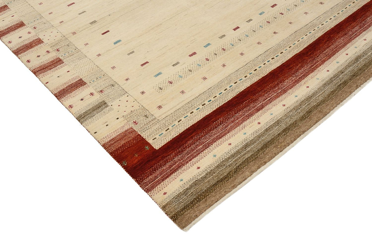Gabbeh Teppich - Loribaft Indus - 239 x 169 cm - hellbeige