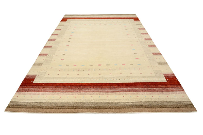 Gabbeh Teppich - Loribaft Indus - 356 x 255 cm - hellbeige