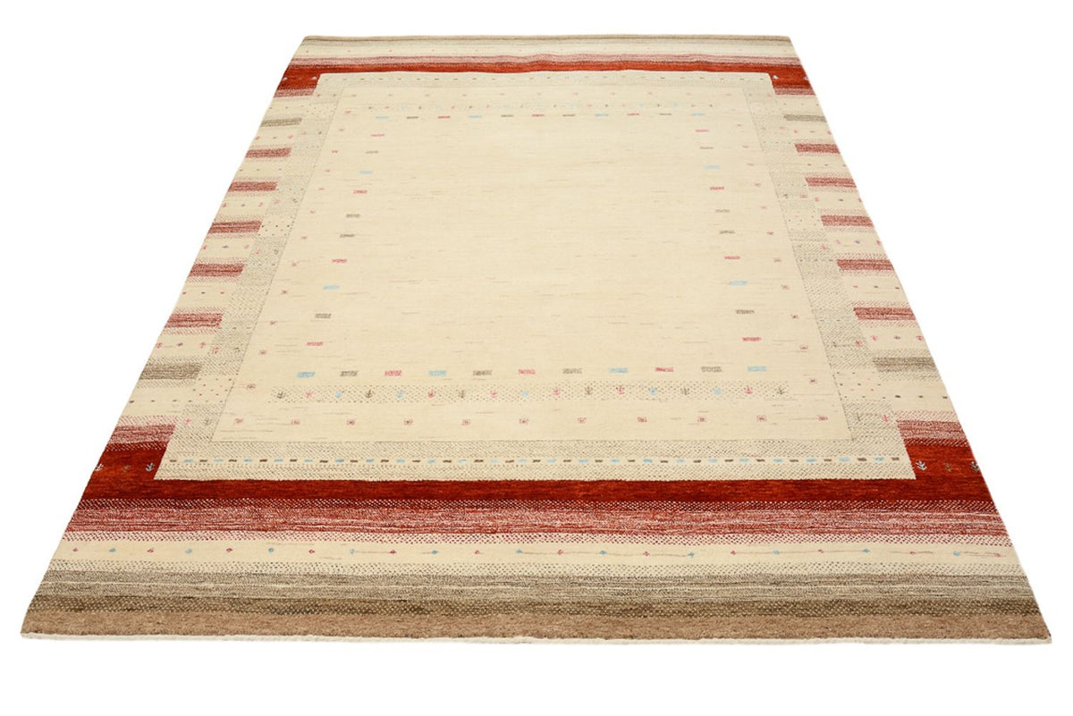Gabbeh Teppich - Loribaft Indus - 238 x 174 cm - hellbeige