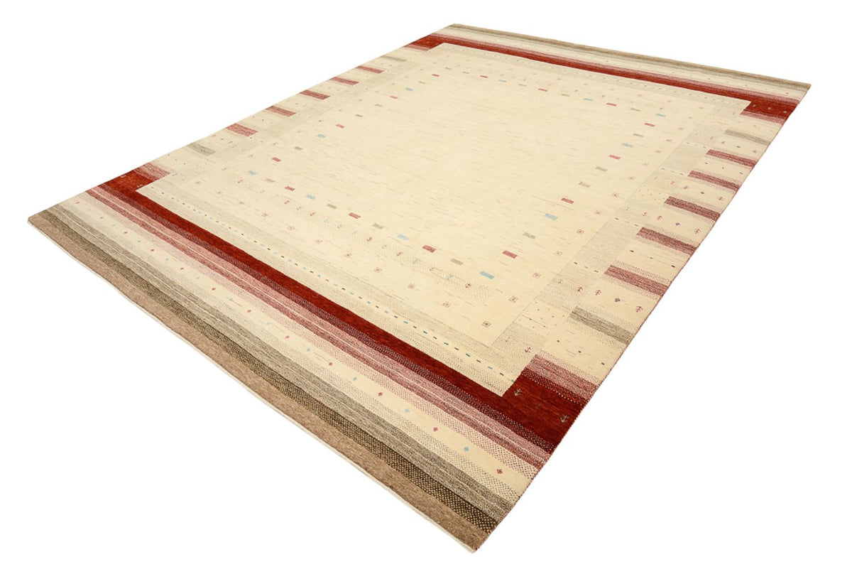 Gabbeh Teppich - Loribaft Indus - 319 x 251 cm - hellbeige