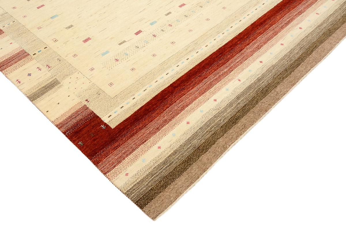 Gabbeh Teppich - Loribaft Indus - 304 x 205 cm - hellbeige