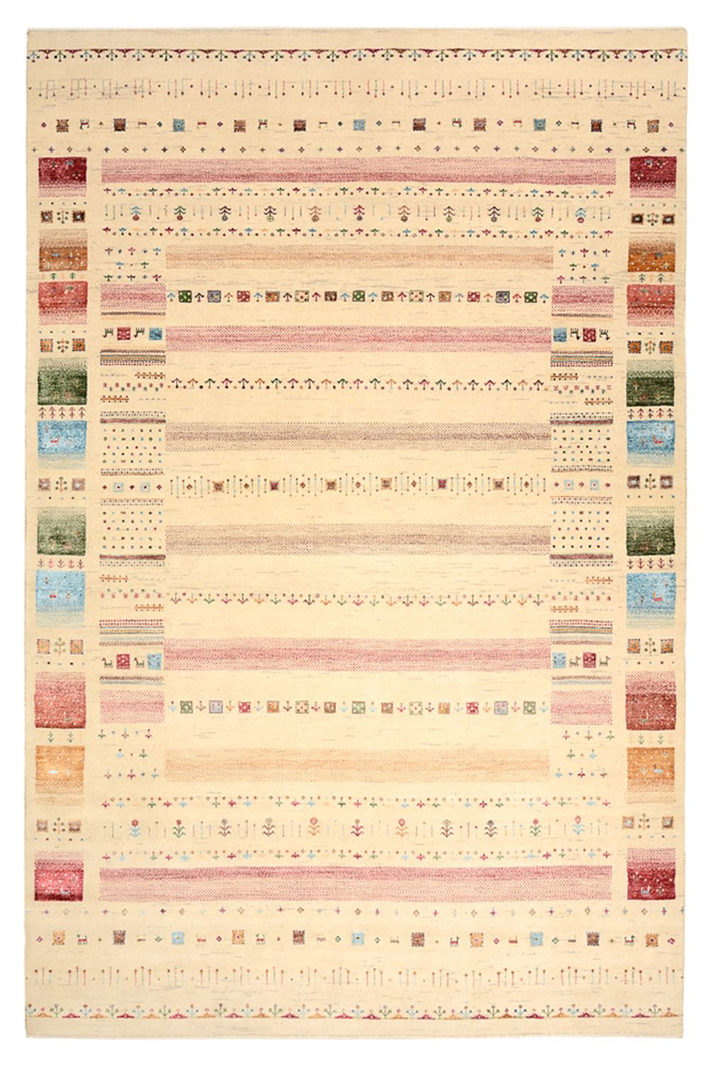 Gabbeh Teppich - Loribaft Indus - 304 x 200 cm - mehrfarbig