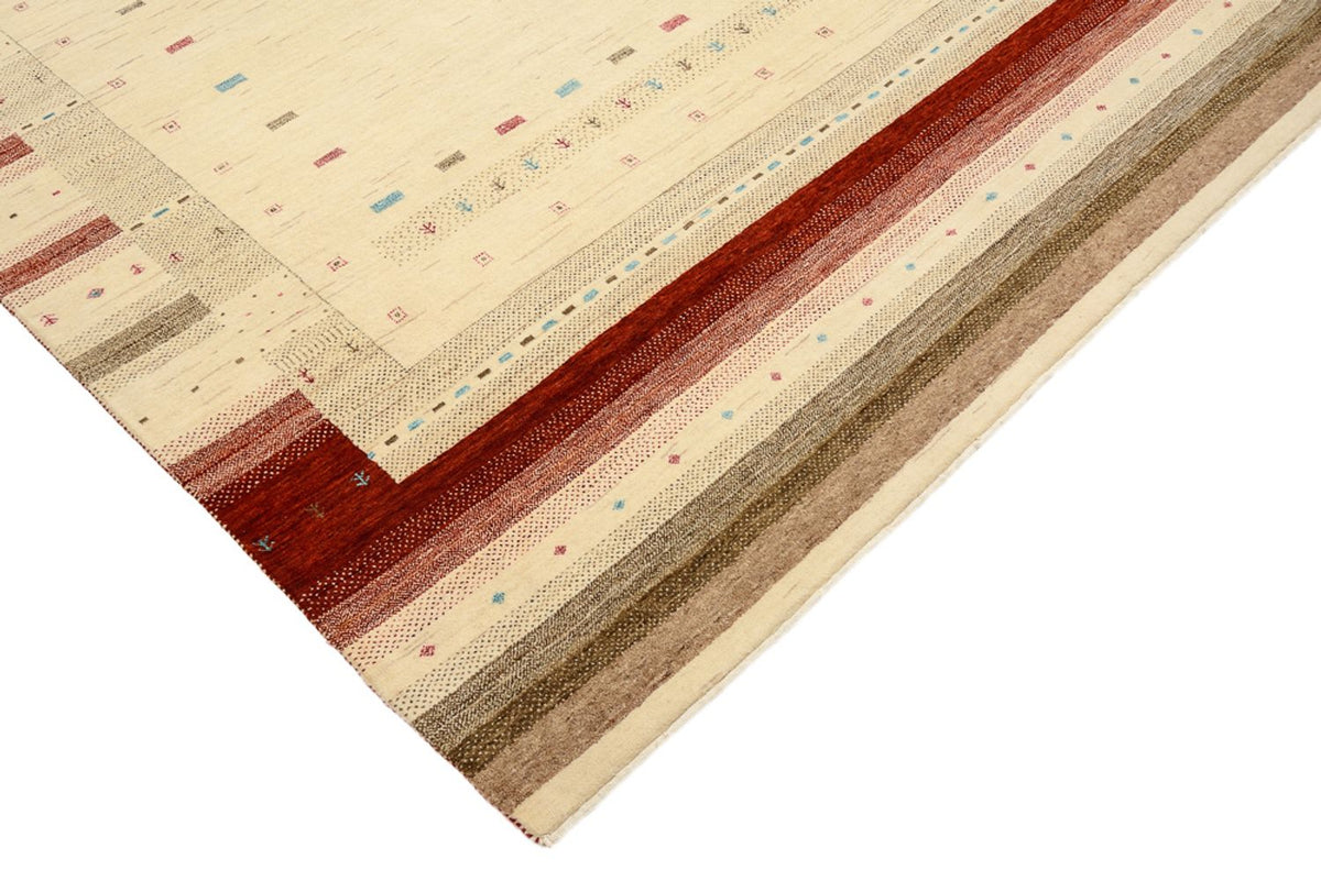 Gabbeh Teppich - Loribaft Indus - 296 x 203 cm - hellbeige