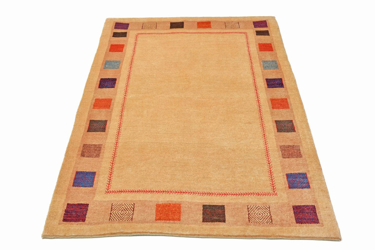 Gabbeh Teppich - Loribaft Perser 158 x 104 cm - gelb