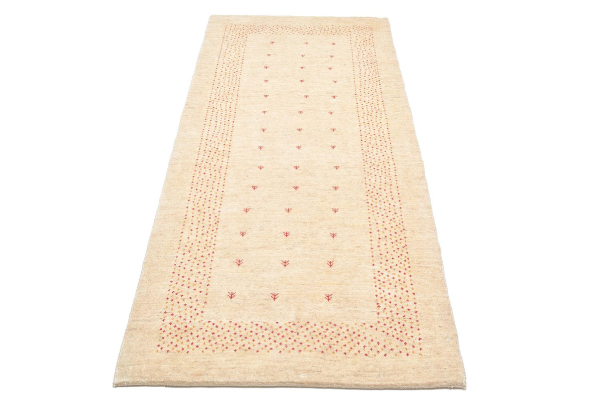 Gabbeh Teppich - Loribaft Perser 197 x 84 cm - natur