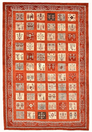Gabbeh Teppich - Loribaft Perser 258 x 173 cm - rot