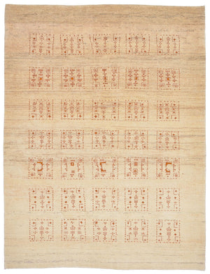 Gabbeh Teppich - Loribaft Perser 198 x 148 cm - natur