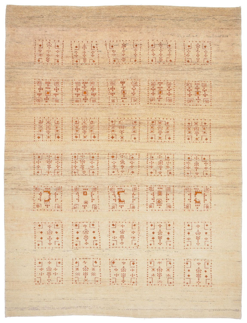 Gabbeh Teppich - Loribaft Perser 198 x 148 cm - natur