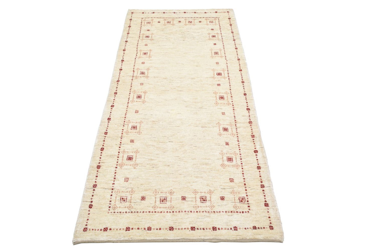 Gabbeh Teppich - Loribaft Perser 202 x 82 cm - natur