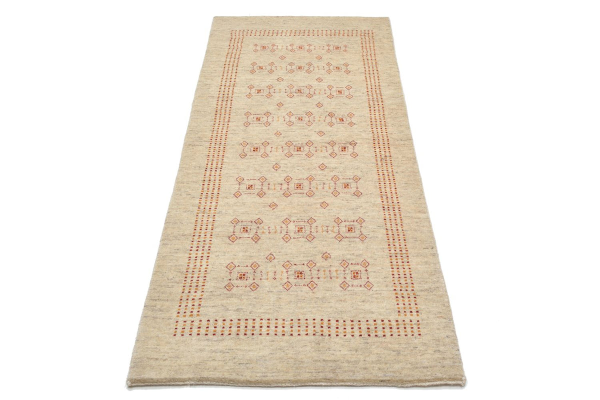 Gabbeh Teppich - Loribaft Perser 195 x 79 cm - beige