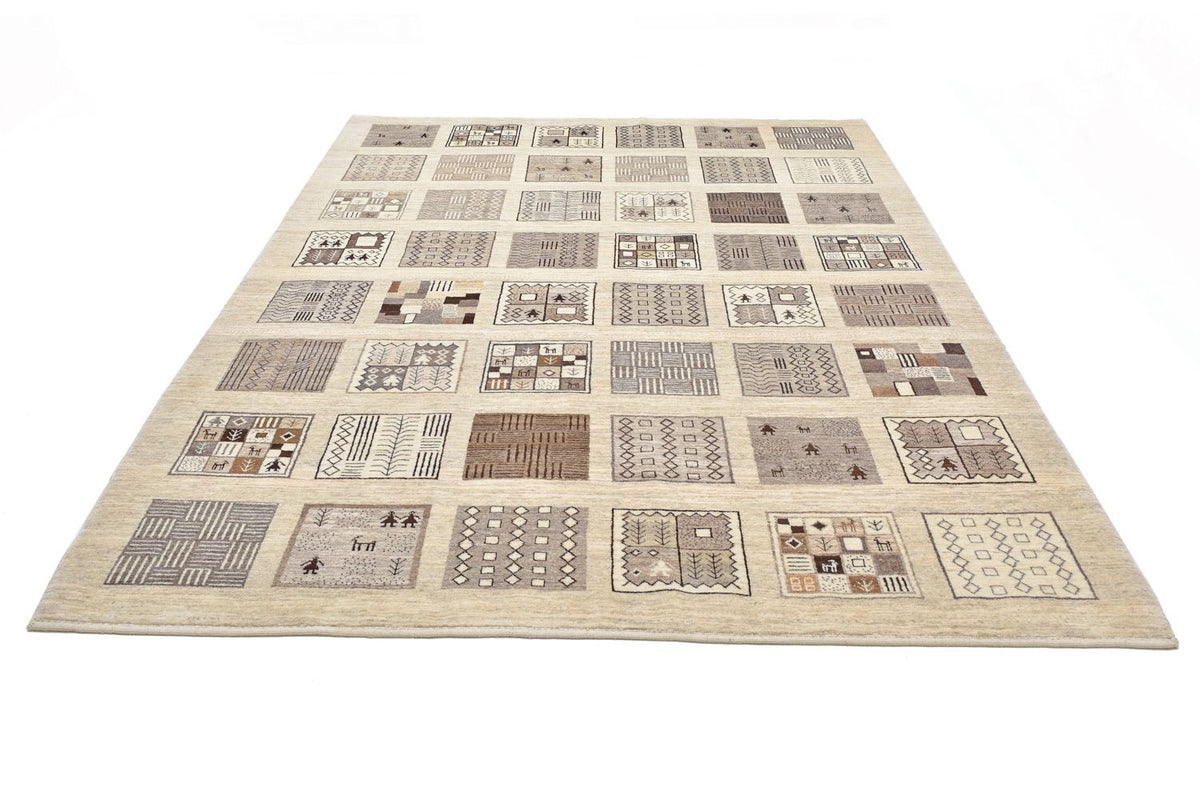 Gabbeh Teppich - Loribaft Perser 296 x 206 cm - hellbraun