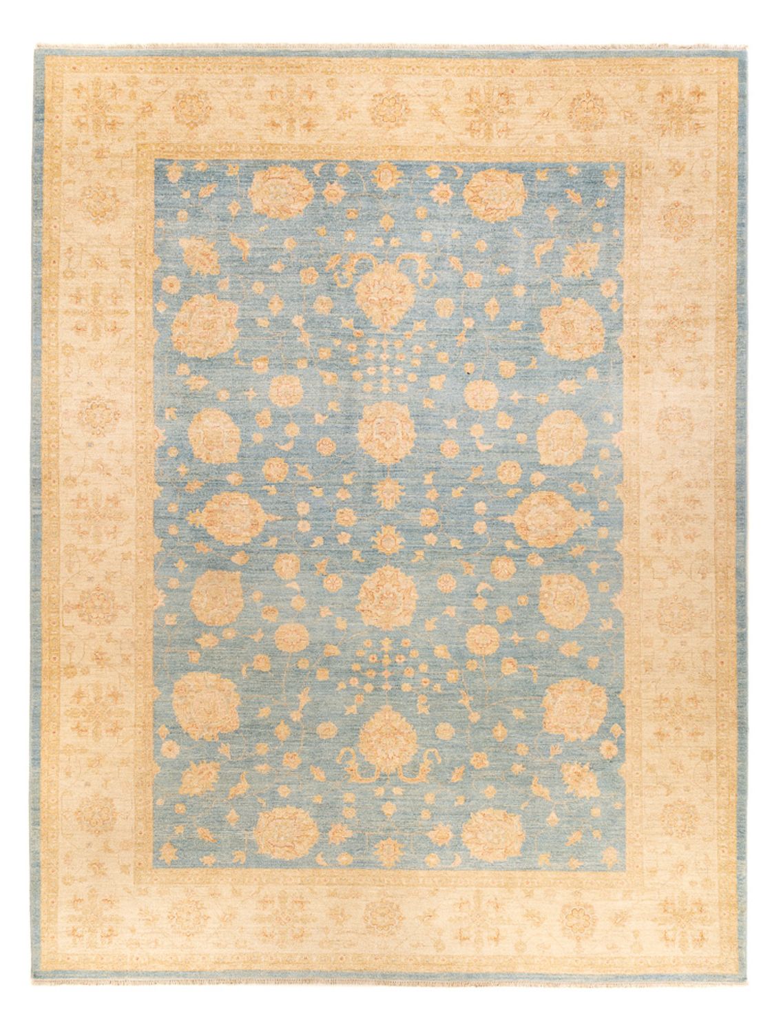 Ziegler Teppich - 343 x 258 cm - hellblau