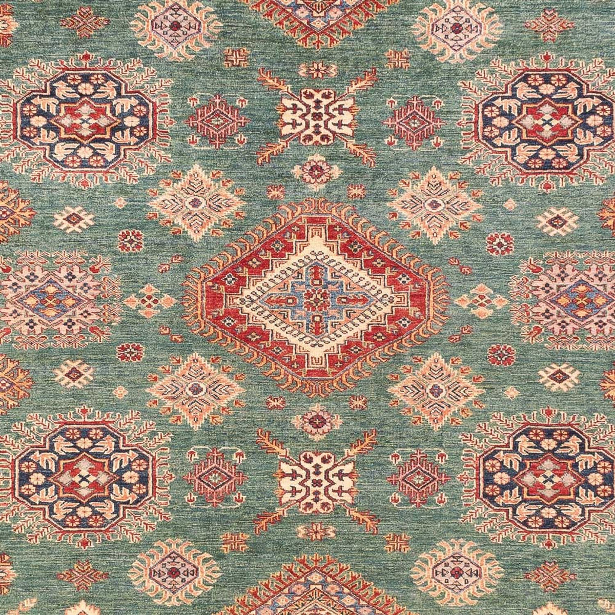 Ziegler Teppich - Kazak - 366 x 276 cm - minzgrün