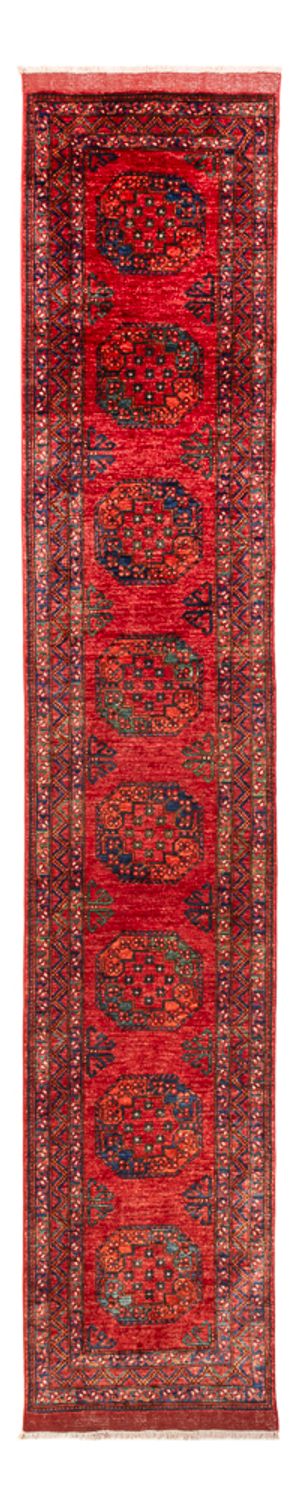 Läufer Afghan - 395 x 76 cm - rot