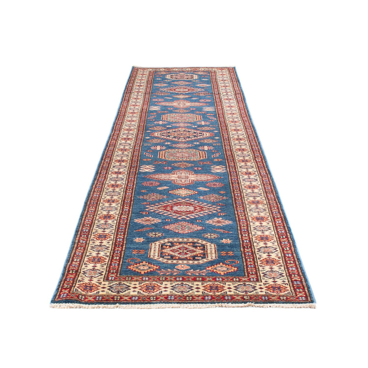 Läufer Ziegler - Kazak - 404 x 87 cm - blau