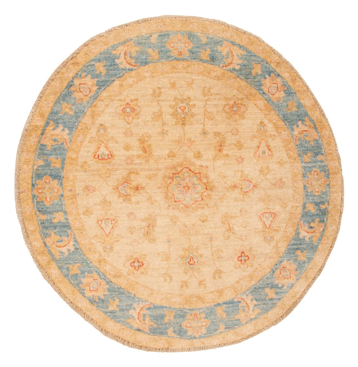 Ziegler Teppich rund - 96 x 96 cm - beige
