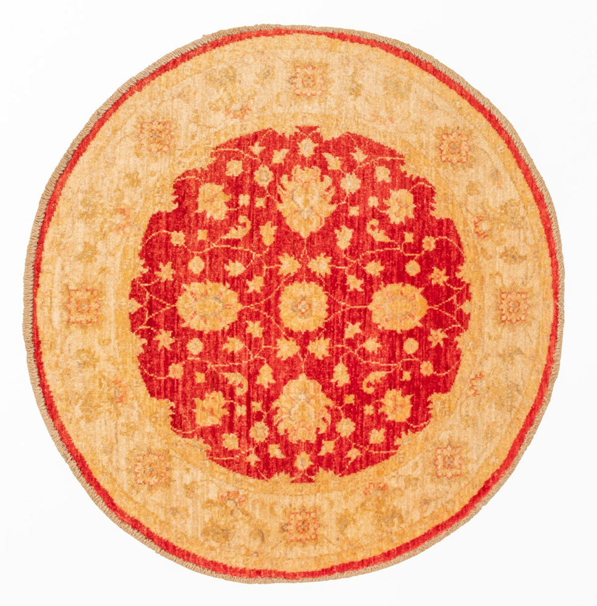 Ziegler Teppich rund - 96 x 99 cm - rot
