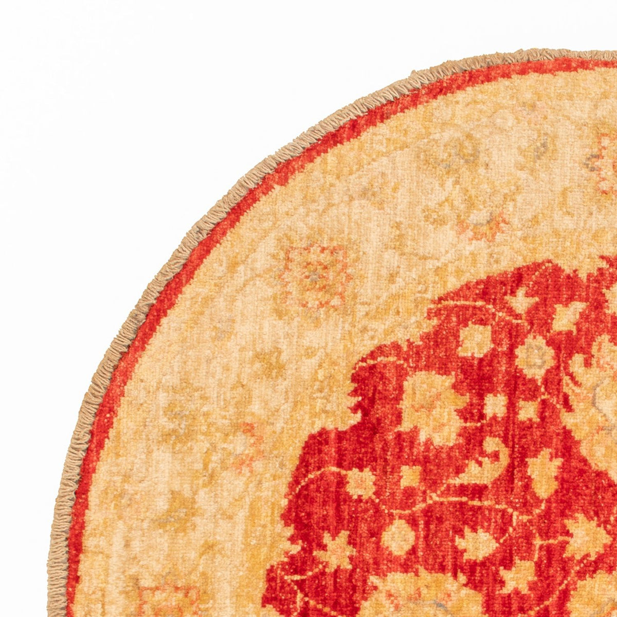 Ziegler Teppich rund - 96 x 99 cm - rot