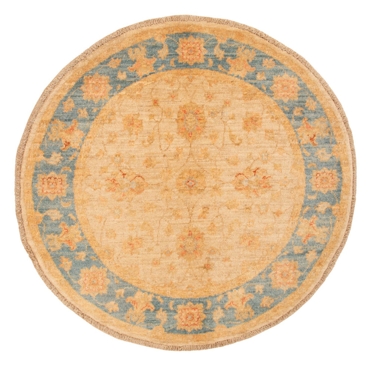 Ziegler Teppich rund - 97 x 101 cm - beige