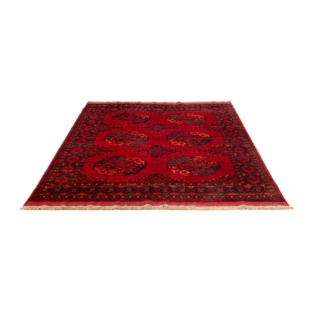 Afghan Teppich - Kunduz - 205 x 153 cm - rot