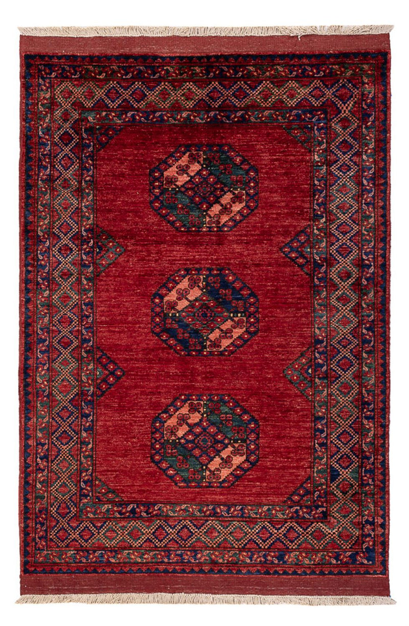 Afghan Teppich - 179 x 124 cm - rot