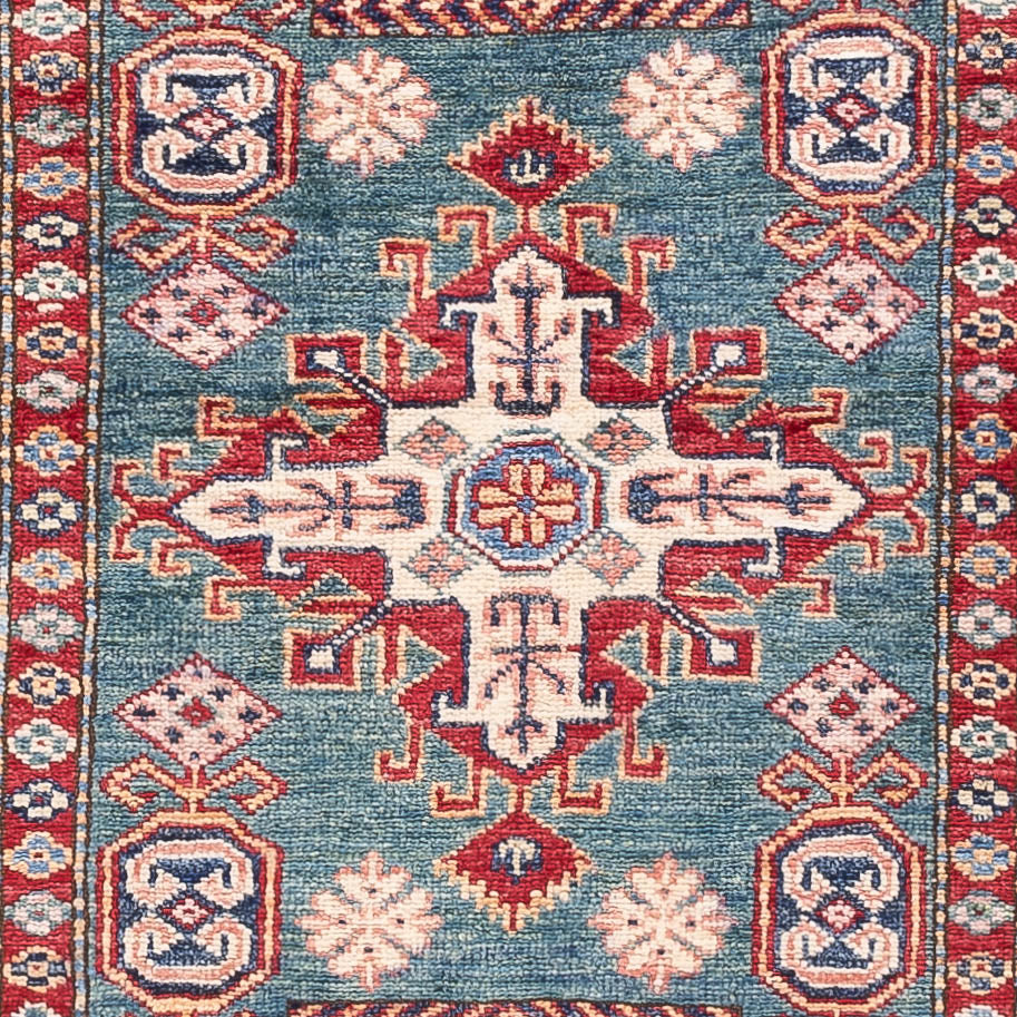Läufer Ziegler - Kazak - 253 x 78 cm - dunkelblau