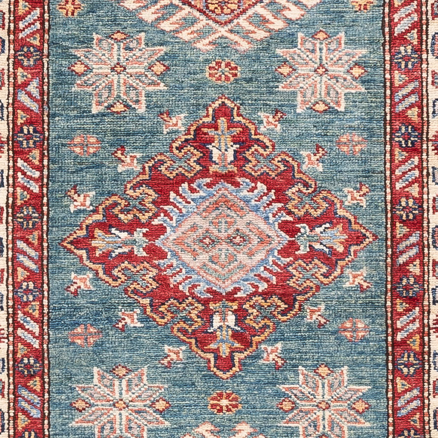 Läufer Ziegler - Kazak - 247 x 75 cm - dunkelblau