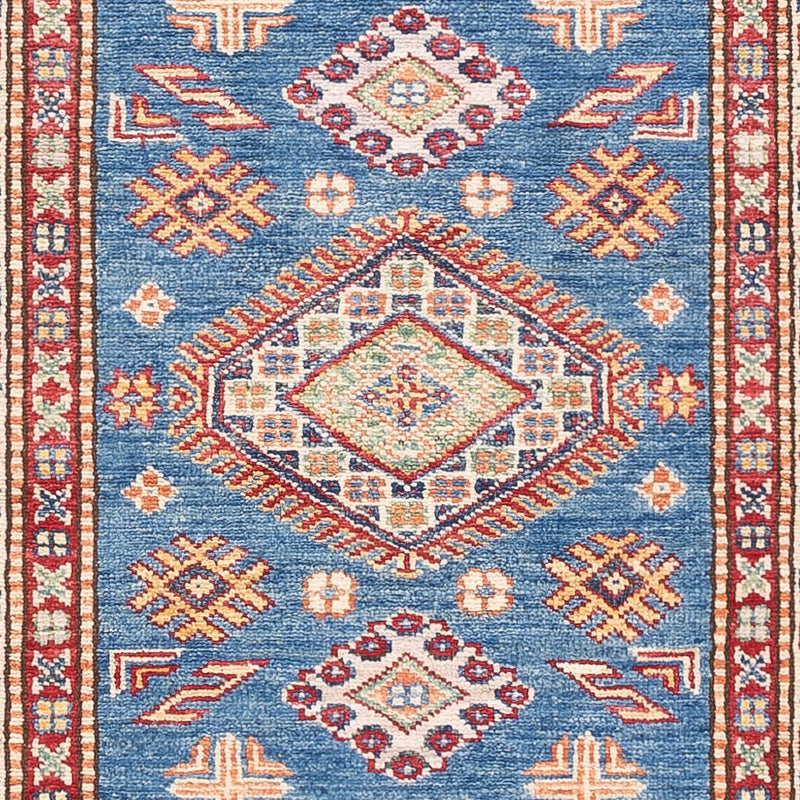 Läufer Ziegler - Kazak - 252 x 75 cm - blau