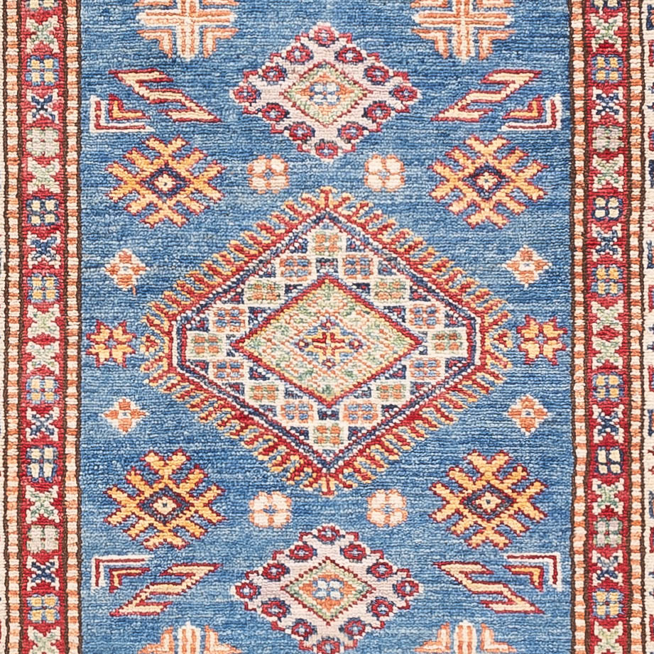 Läufer Ziegler - Kazak - 254 x 77 cm - blau