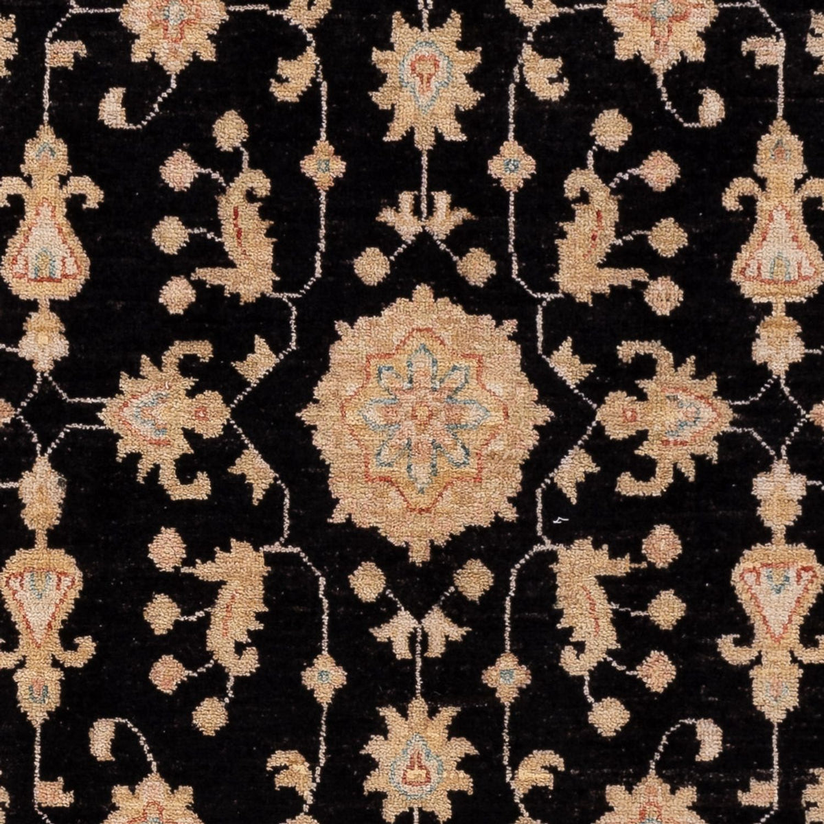 Ziegler Teppich - 147 x 96 cm - schwarz