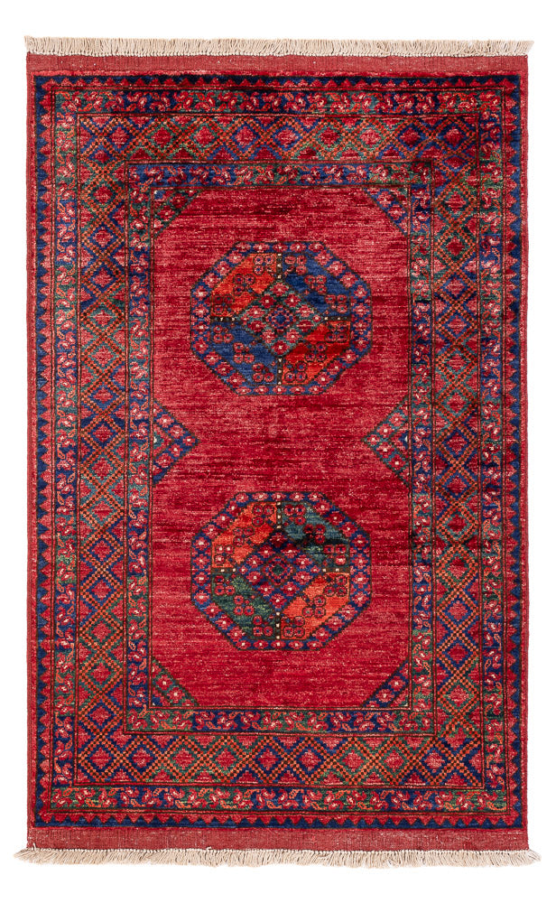 Afghan Teppich - 155 x 100 cm - rot