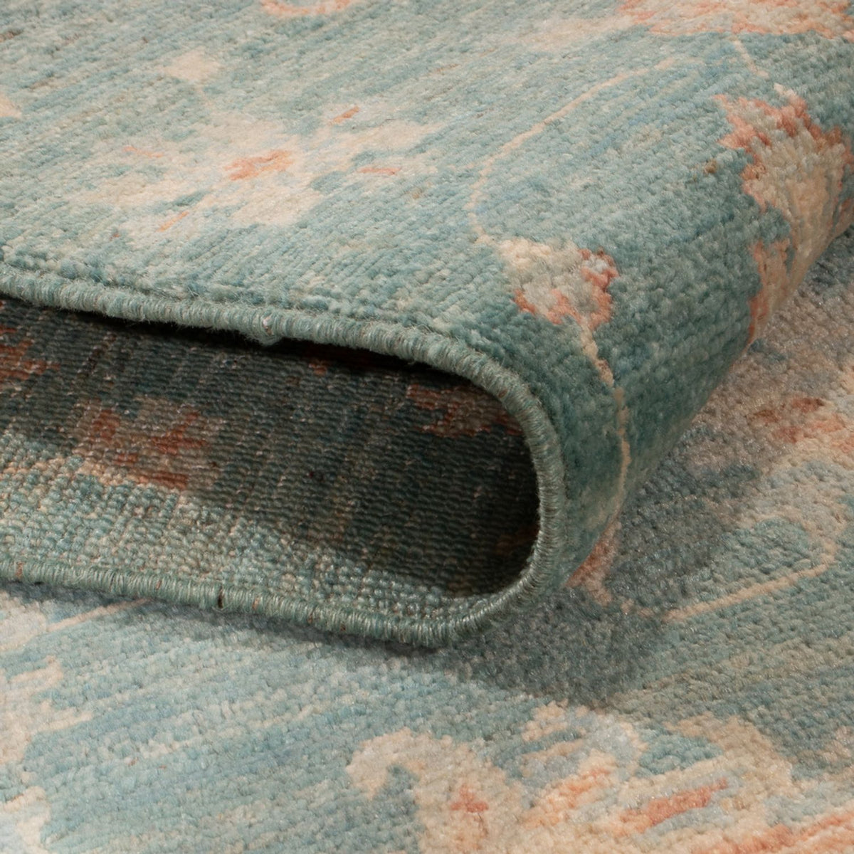 Ziegler Teppich - 147 x 103 cm - seeblau