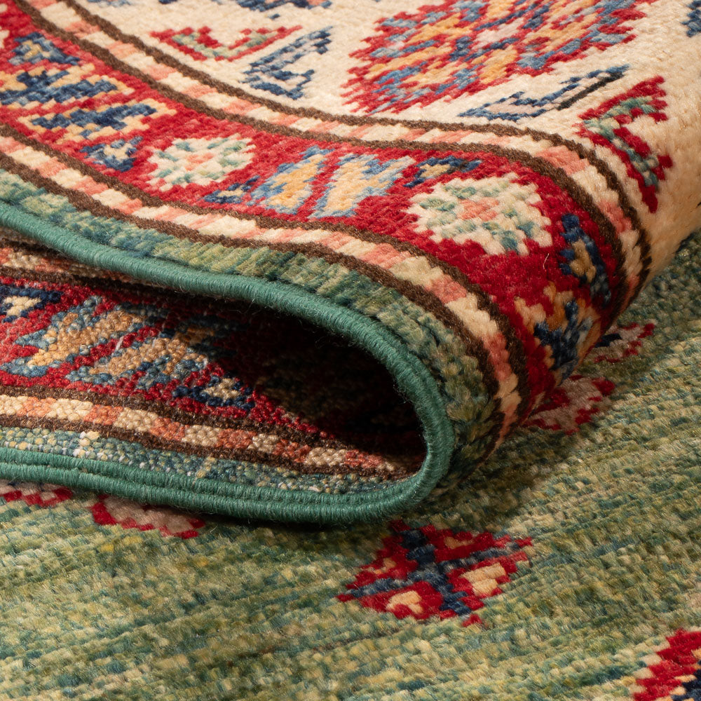 Ziegler Teppich - Kazak - 158 x 99 cm - grün